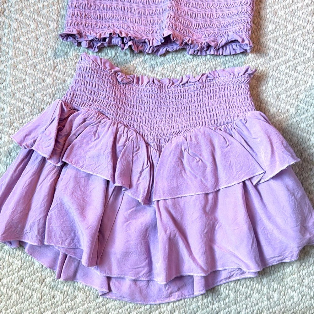 Katie J NYC Tween smocked tiered mini skirt. Size M.